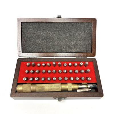 Vintage Letter and Number Punch Set