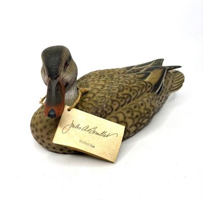 Hand Crafted Mallard Hen Duck Decoy by Jules A. Bouillet 2000 - 1448/5000. *Will Ship
