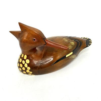 Hand Crafted  Female Red Breasted Merganser Duck Decoy by Bob Fletcher 1982
*Will Ship
