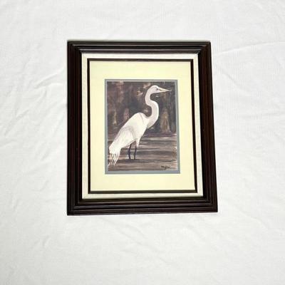 Framed EGRET Print by Evelyn Breland - Signed and Numbered #11/100