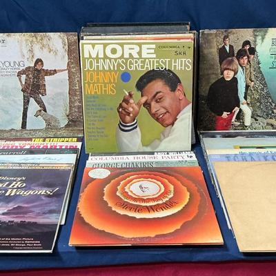 Record Lot Rolling Stones, Neil Young, Johnny Mathis And More 