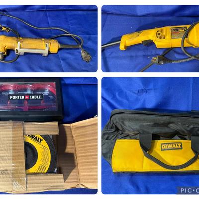 DeWalt Angle Grinders DW160, DW840, Bag, & Accessories