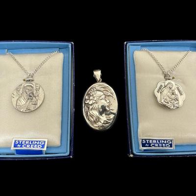 Sterling Religious Necklaces & Pendants 