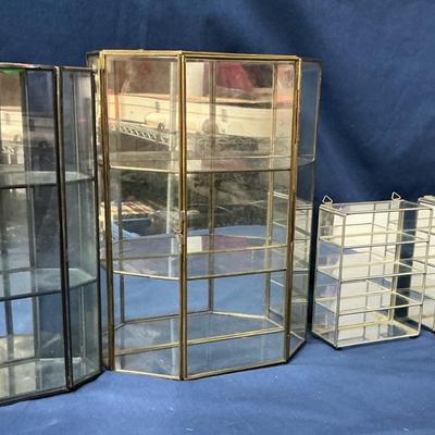 Set Of 4 Wall Mounted Trinket Storage Cases 