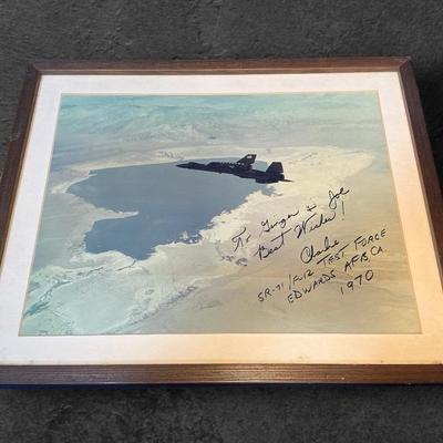 SR-71 Blackbird Test Pilot “Charlie” Signed Photo (14 x 17)
