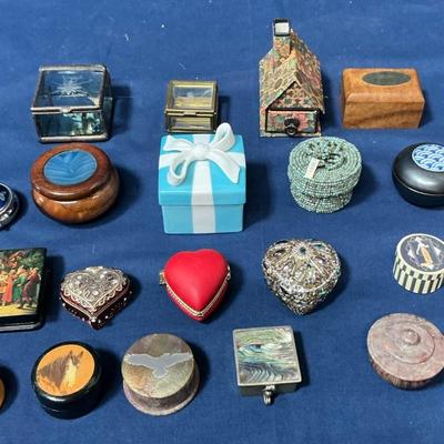 Tiny Collectible Trinket Boxes Including Tiffany & Co. 