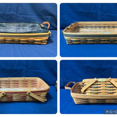 Longaberger 1999 Hostess Serving Tray Basket & 4 More