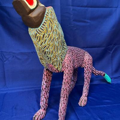 Margarita Melchor Fuentes Oaxaca Cat Wooden Sculpture 