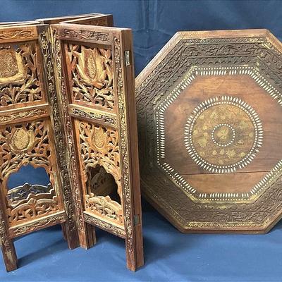 Indian Rosewood Hoshiarpur Table - Intricate Inlay