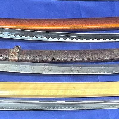 Three Katana / Samurai Swords With Covers - For Display Only