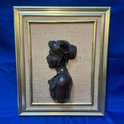 Igorot Tribe (Philippines) Hand Carved Bust Relief (19 x 23)