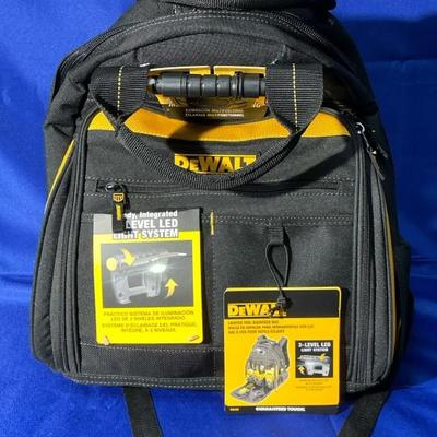 DeWalt Lighted Tool Backpack Bag NWT