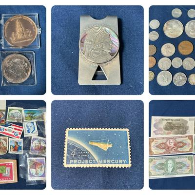 Medallions, Foreign Coins, Stamps, & Notes 
