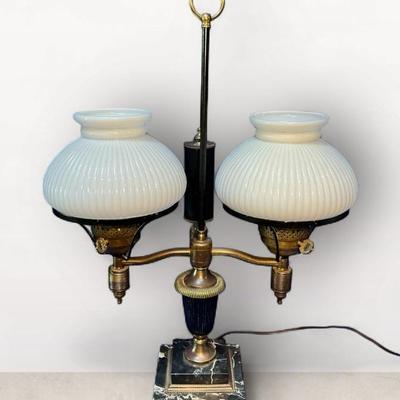 Vintage Student Double Table Lamp 