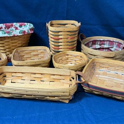 Longaberger Baskets Assorted Lot of 8