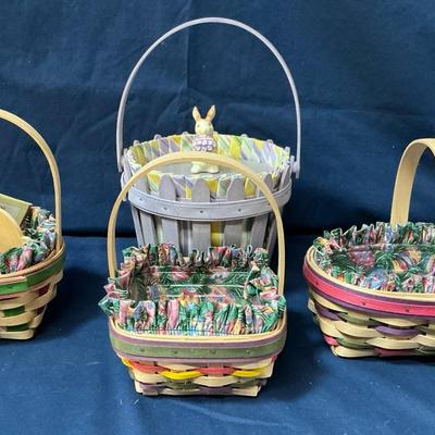 Longaberger Easter Baskets 1996, 1998, 1999, Picket Pail Basket 2006