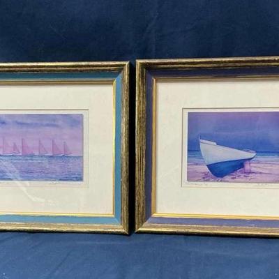Jack Blackmon Photography Of Watercolor Set Of 2 Regatta And Dusk