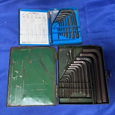 2 Vintage Hex Key Allen Wrench Sets