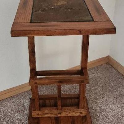 Side Table With Stone Surface