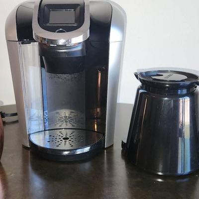 Keurig Pod Coffee Maker, Carafe, And Copper Mug
