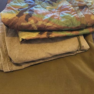 US Military Pup Tent Half Piece & Warm Blankets