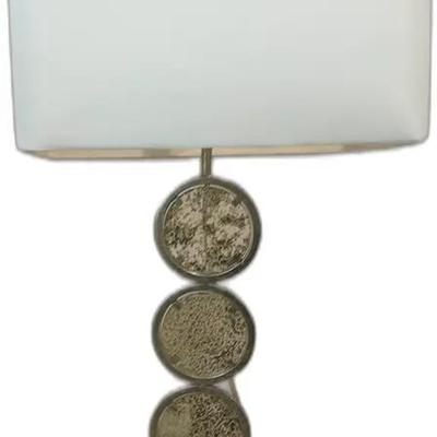 Table Lamp with Decorative Disc Base - 30” Tall



