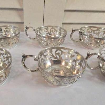 Antique Sterling Silver Dessert cup set of 6