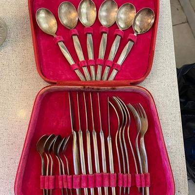 Vintage Soviet Silverware Set