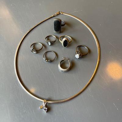 Sterling Silver Rings & Necklace