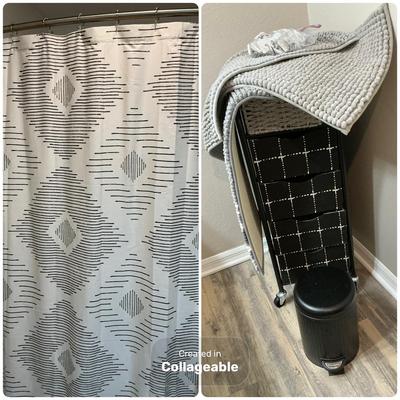 Bathroom Rolling Cart And Bath Mats