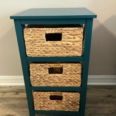 Woven Reed Basket Storage Tower