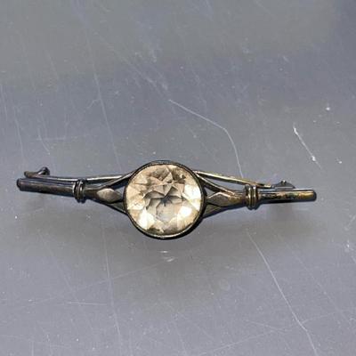 Vintage 875 Rock Crystal Brooch