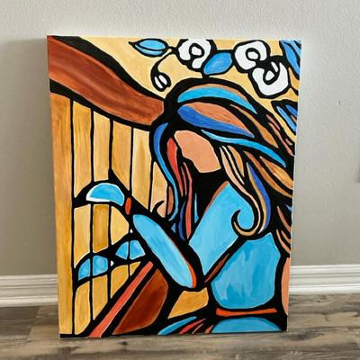 Harpist By Allen Pettigrew
