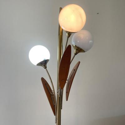 1960’s MCM Brass Globe Floor Lamp