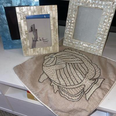 Beaded Fish Pillowcase & Shell Frames