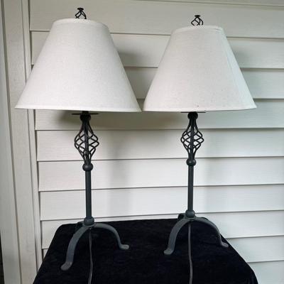 Twin Metal Table Lamps