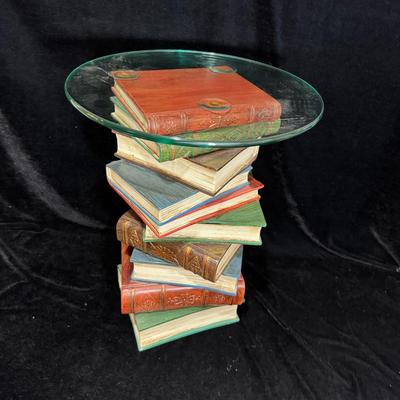 Stacked Library Book Table