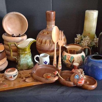 Wood & Pottery Featuring Japanese Bowls