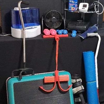 Exercise Equipment & Home Health Accessories, Featuring Dumbbells, Step Platform & Humidifier