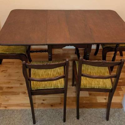 Watertown Carved Wood Dining Table with Six Chairs