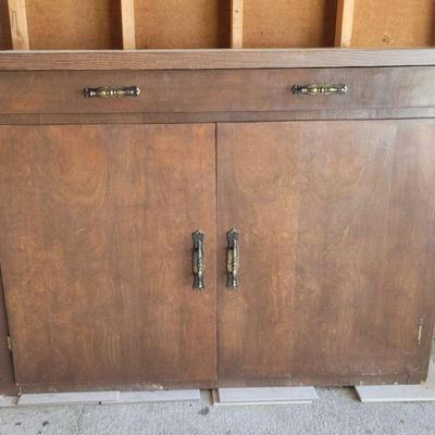 Wood Storage Cabinet with Drawer
