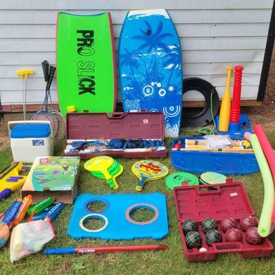 Outdoor Fun Collection with Boogie Boards, Games & Sports Gear