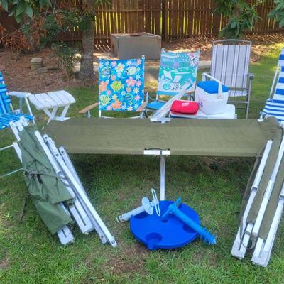 Military Beds and Camping Gear Collection