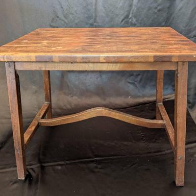 Wood Inlay Side Table