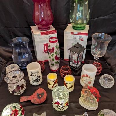 Holiday Cardinal & Candleholder Collection
