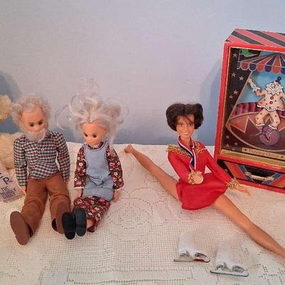 Vintage Casper Plush, Pillsbury Doughboy, and Musical Clown Box Collection