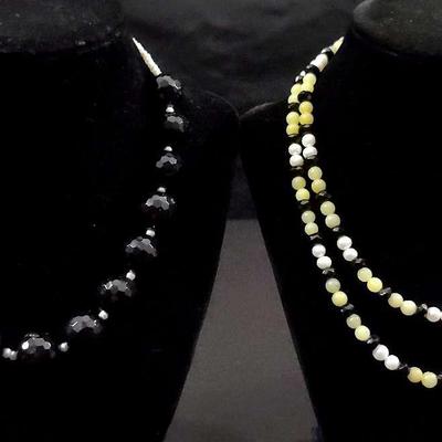 .925 Beaded Necklaces With Pearl And Natural Stone