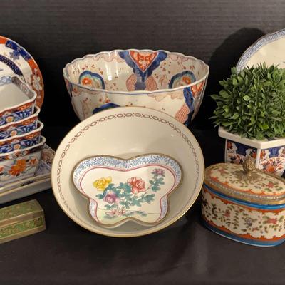 Asian-Inspired Porcelain Featuring Japanese Imari and Hong Kong Decorated Wares