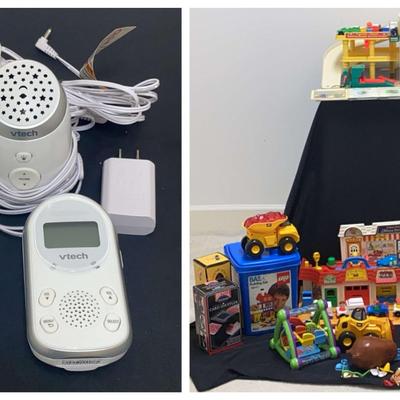 VTech Baby Monitor with Vintage Fisher-Price Toys and More
