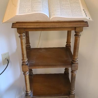 Lighted Adjustable Podium With Random House Dictionary 